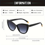 LINFEMAND Flower Cat Eye UV400 Sunglasses Women's Fashion Fashion Glasses Party Club Wear Holiday Gift