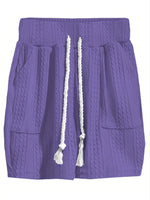 2025 New Style Casual Jacquard Set for Men, Summer Loose Short Sleeve Knit Top and Shorts, V-Neck Sport Set, Two-Piece Outfit