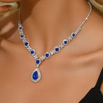 Ladies' fashionable and trendy design, water droplet necklace, jewelry suitable for dates, parties, holidays, gifts