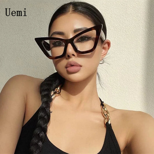 New Fashion Brand Designer Oversized Sunglasses For Women Men Cat Eye Modern Retro Sun Glasses Ins Trending Shades UV400 Eyeglas