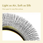 DIYDAY Single Tip 2D Y Eyelash Extension More Denser Softer False Mink Lashes Premade Fans Y Shaped Eye Lashes for Makeup Tools