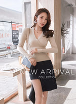 Short Basic Sweaters Women 2023 Sexy Deep V Neck Sweater Women's Pullover Slim Bottoming Sweaters Female Elastic Cotton Tops