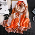 180*90cm fashion Luxury Brand Scarf Women Shawl  Wrap Spring muffler Hijab Bufanda Foulard Female Bandana Beach Stoles 2022 Silk