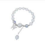 Original Opal Sea Blue Treasure Moonlight Crystal Bracelet Light Luxury Elastic Bracelet For Girls Women Jewelry Accessories
