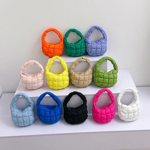 Fashion Quilted Shoulder Bags for Women Handbag Mini Cloud Pleated Bags Puffer Dumpling Bag Luxury Tote