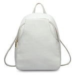 Zency Charm Women Pure White Backpack 100% Genuine Leather Anti-theft Button Elegant Female Travel Knapsack Shoulder Bag Pink