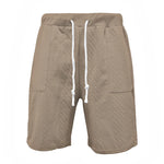 Men's Printed Casual Loose V Neck Luxury Textured Jacquard Fabric Half-Sleeved T-Shirt and Shorts Two-Piece Set, Fashionable Summer Men's Suit, Comfortable and Trendy Street Beach Style Combination