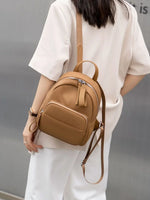 Genuine Leather Cowhide Women Backpack Shoulder Bag Female Simple Commuter Travel Schoolbag Daily Women Backpack Handbag