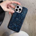 Luxury Glossy Crocodile Pattern Case For iPhone 16 15 14 13 12 11 Pro Max Plus Plating Cool Armor Shockproof Bright Color Cover