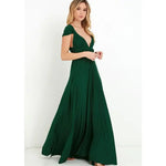 Fashion Multi-worn V-neck Vestidos De Fiesta Women Long Dress Sexy Strapped Lady Summer Maxi Dress