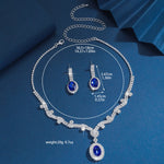 3PC Women's Fashion Geometric Round Necklace Earrings Jewelry Set Wedding Banquet Party Holiday Gifts