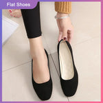 Women Suede Loafers Flat Heel Shallow Female Shoes Spring Summer Square Toe Basic Concise Women Pumps Size 36-43