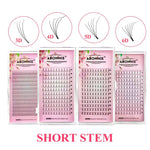 ABONNIE Premade Volume Fans Short Stem 3d/4d/5d/6d Russian  Eyelash Extension Mink Eyelash Extension All Size Lashes Tray