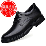 Leather Casual Elevator Shoes for Men 10cm Invisible Height Increase Casual Sneakers Business Formal Shoes