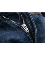 TRAFZA 2024 Women's Street Trendy Denim Jeans Deconstructed Trousers Embellished Mid-Waist Wide Leg Pockets Versatile Jeans