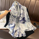 180*90cm new Luxury Brand Women Silk Summer Scarves Shawl Lady Wrap Soft Female Foulard Beach Stole Bandanna Hijab Muffler pareo