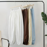 2025 Summer Trendy Linen Cotton Palazzo pants Women Bloomers Trousers