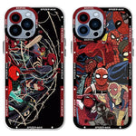 Marvel Spider Man Clear Phone Case For Xiaomi Redmi Note 13 12 11 Pro Plus 4G 5G 12S 11S 10 10S 9 9S 8 13C 12C 10C Silicone Etui