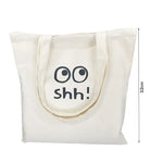 Simple Shopping Bag Canvas Handbag Simple Letter Printed Large Capacity Shoulder Bag Shopping Bag Student Underarm Bag