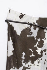 DEEABAE New Spring And Summer Fashion Niche Loose Animal Print Lapel Long-sleeved Shirt High Waist Skirt Suit