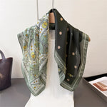 New Paisley Print Female Satin Neck Scarf Square Hair Scarves Foulard Head Band Shawls Wraps Neckerchief Bandana Women