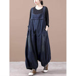 Oversized Denim Jumpsuits for Women Korean style Playsuit  Wide Leg Pants Loose Trousers Overalls for Women Clothes One-piece
