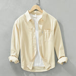 Autumn New Long Sleeve Shirt for Men Cotton Turn-down Collar Loose Shirts Fashion Men's Clothing