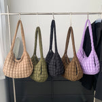 Women Stylish Commuting Bags Large Capacity Quilted Bubbles Crossbody Bag Solid Color Fashion Padded Sling Bag Messenger Bag