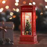 Christmas Chestnut Telephone Booth Christmas Desktop Decoration Luminous Telephone Booth Creative Night Light Christmas Gifts