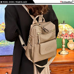 Fashion Backpack Women Shoulder Bag Soft Leather Daypack Female Large Travel Bag Ladies Bagpack Big School Backpack for Girls