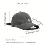 Stylish Bear Embroidered Baseball Cap Sun Protective Breathable Adjustable Ideal Casual Hat Men Women Unisex Baseball Cap