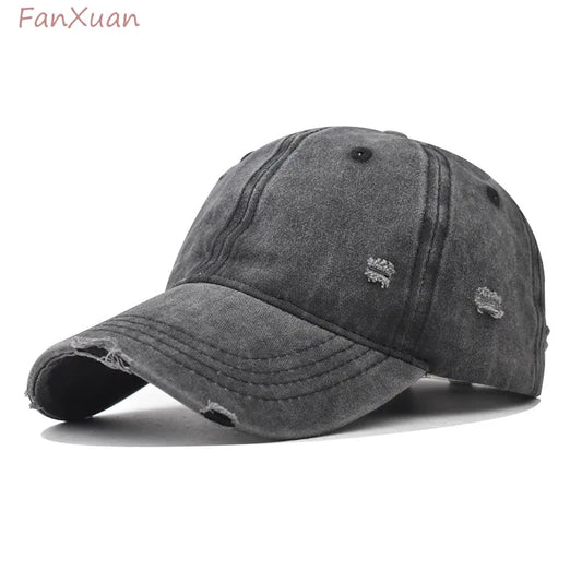 Distressed Baseball Cap Dad Hats for Men Women Vintage Washed Cotton soft top Hat Adjustable Low Profile Unisex Style Headwear