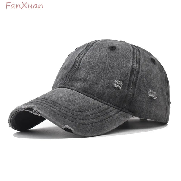 Distressed Baseball Cap Dad Hats for Men Women Vintage Washed Cotton soft top Hat Adjustable Low Profile Unisex Style Headwear