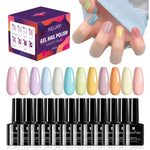 12pcs Macaron Gel Nail Polish Spring Summer Candy Set Pink Blue Color For Manicure Semi Permanent Soak Off Nail Art Gel Varnish