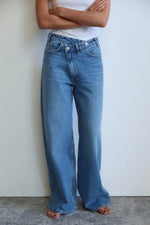 Spring New Women's High Waist Wide Leg Cotton Straight Jeans Multiple Colors 2025 Faion Ladies Premium Denim Trousers