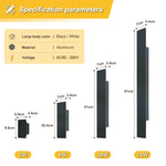 LED Black & White Wall Lamp Outdoor Waterproof Wall Lamps Strip Aluminum Wall Lights Bathroom Indoor & Outdoor Lighting Fixtures