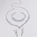 4/3 Pieces Of Wedding Season Women's Claw Chain Series Earrings, Necklaces, Bracelets, Jewelry Sets, Banquet And Holiday Gifts92