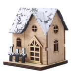 Christmas LED Light Wooden House Luminous Cabin Merry Christmas Decorations for Home DIY Xmas Tree Ornaments Kids Gifts New Year