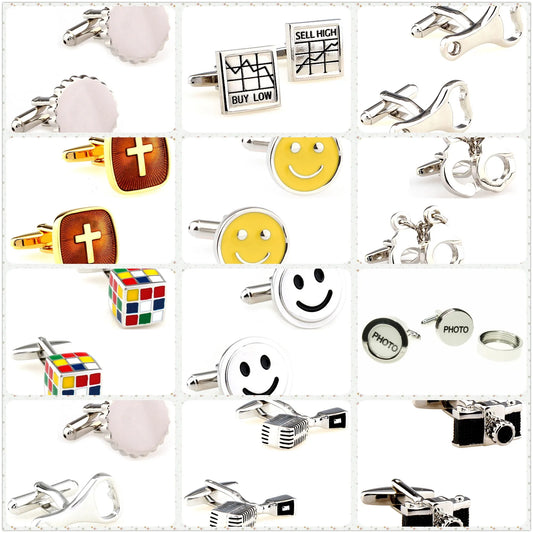 12 Styles TZG Fashion Cufflinks Men Cuff Links 1 Pair