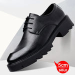 Hidden Heel 8/10CM Cow Leather Men Shoes Office Work Elevator Shoes Brand Man Business Oxfords Footwear Suit Shoes Lift Sneakers