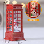 Christmas Chestnut Telephone Booth Christmas Desktop Decoration Luminous Telephone Booth Creative Night Light Christmas Gifts