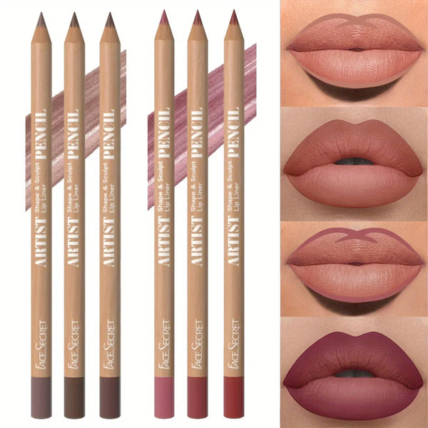3pcs Lip Liner Set,-Long-Lasting Matte Velvet Waterproof Perfect Gift for Women