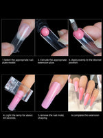 120 Pcs/Set Clear Dual Forms False Nails Full Cover Quick Building Gel Mold Tips Nail Extension Molds Upper Forms For Nails Tips