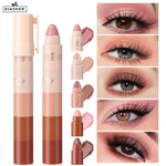 5 in 1 Eyeshadow Pencil Kit Velvet Matte Pigment Shimmer Highlight Makeup Combination Pink Brown Mini Eye Shadow Pen Cosmetics