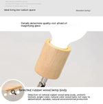 Wooden Spotlights Surface Mounted Household LED Rotating Ceiling Light Living Room Background Wall Lamp Track Lighting For Home