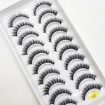20 Style 10 Pairs Natural 3d Mink Lashes Soft False Eyelashes Cross Messy Dense Eye Lashes Extension Makeup Faux Cils Maquillaje