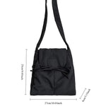 Korean Style Flap Nylon Bow Crossbody Bag Messenger Bag Niche Design Light Soft Nylon Bag Large Capacity Tote Bag Shoulder Bag
