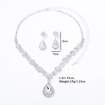 Rhinestone Flower Necklace Set for Women Choker Necklace and Earrings Party Birthday Wedding Dress Bridal Jewelry Sets Fashion