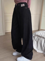 Gagarich Embroidered Letter Printed Jeans 2025 Spring Women New Style Sweet Cool Spicy Girl High Waist Temperament Skinny Pants