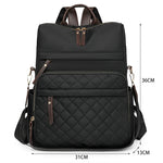 Fashion Plaid Daypack Women Waterproof Nylon Backpack Purse Ladies Large Capacity Book Bag Outdoor Travel Weekend Schoolbags